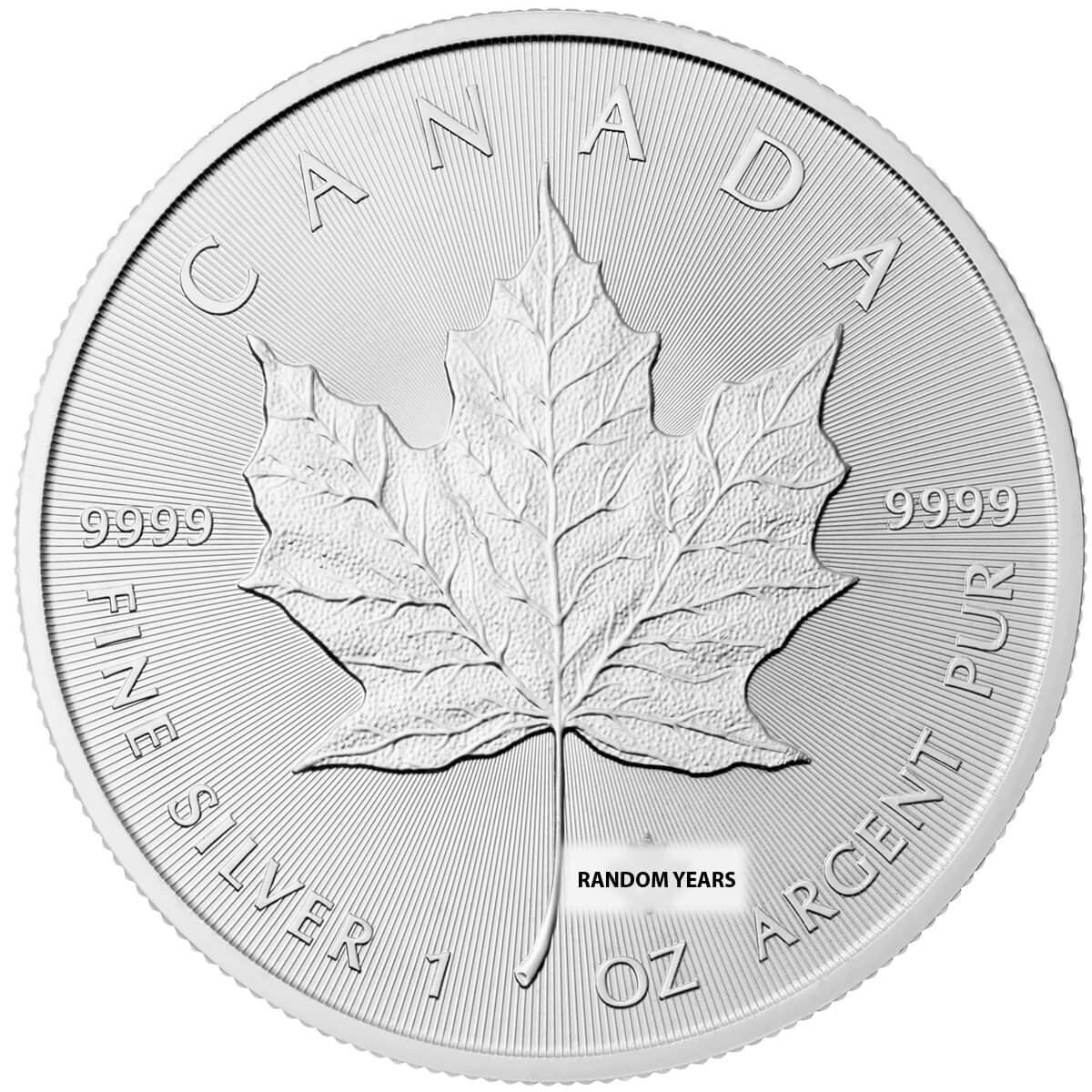 1 Ounce Silver Canadian Maple Leaf (Random Year)