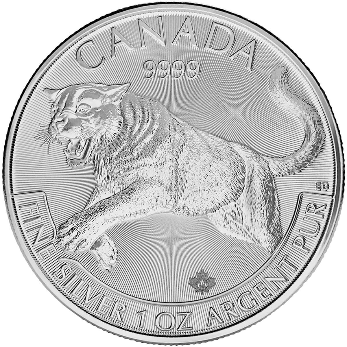 1 Ounce Silver Canadian Cougar 2016 