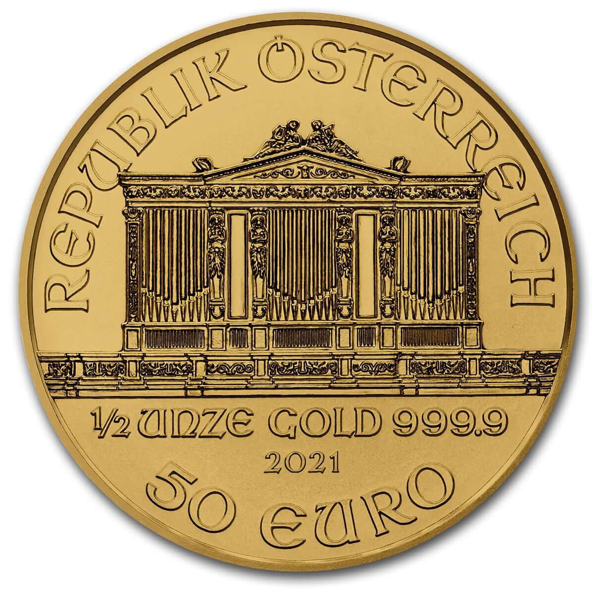 1/2 Ounce Gold Austrian Philharmonic 2021