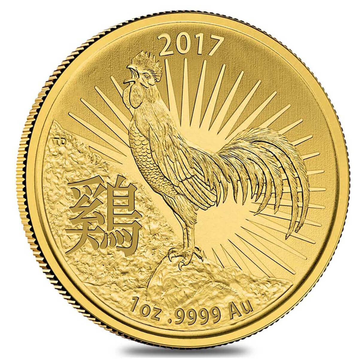 1 Ounce Gold Australian Year Of The Rooster (RAM) 2017