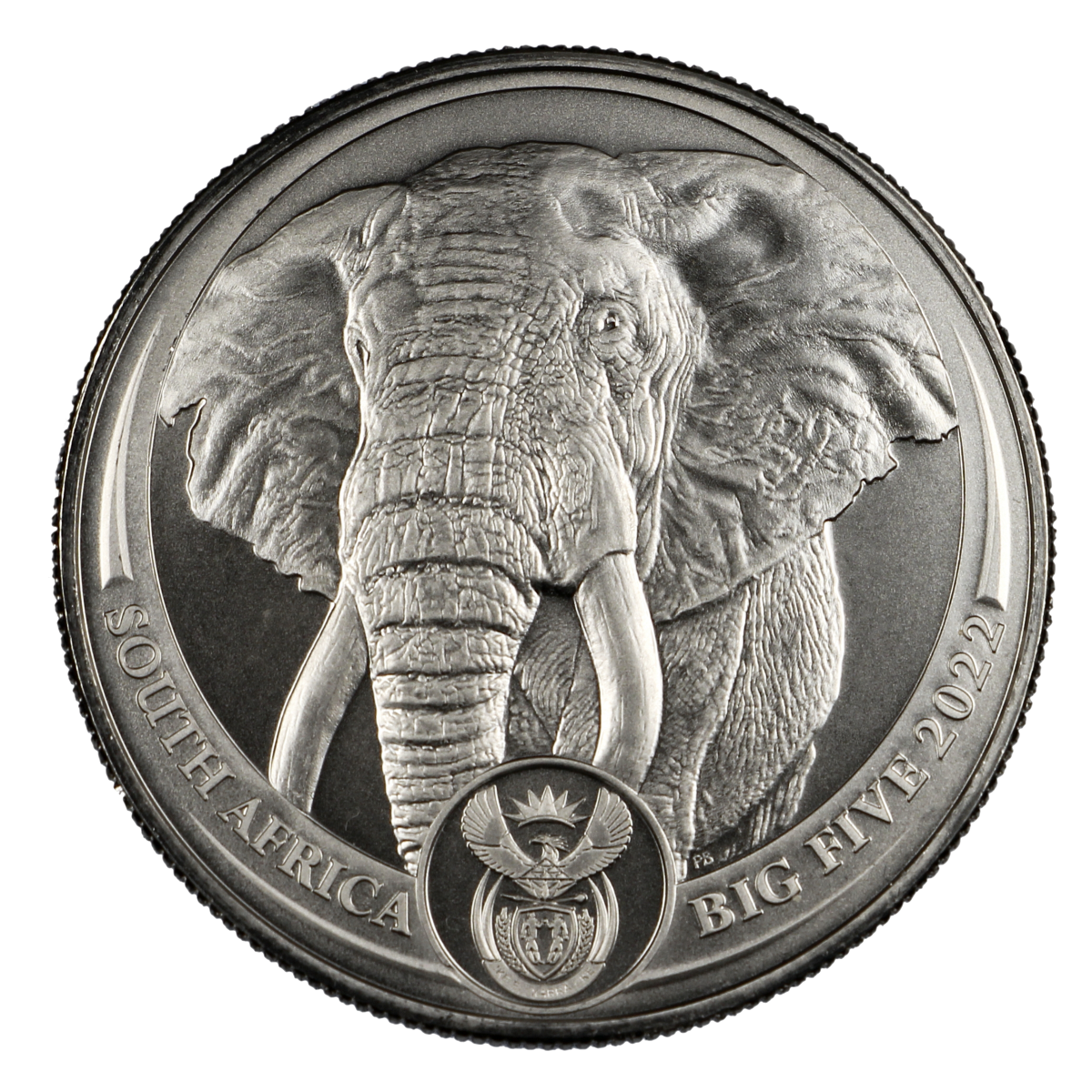 1 Ounce Platinum South African Mint 20 Rand Big Five Elephant Coin 2023