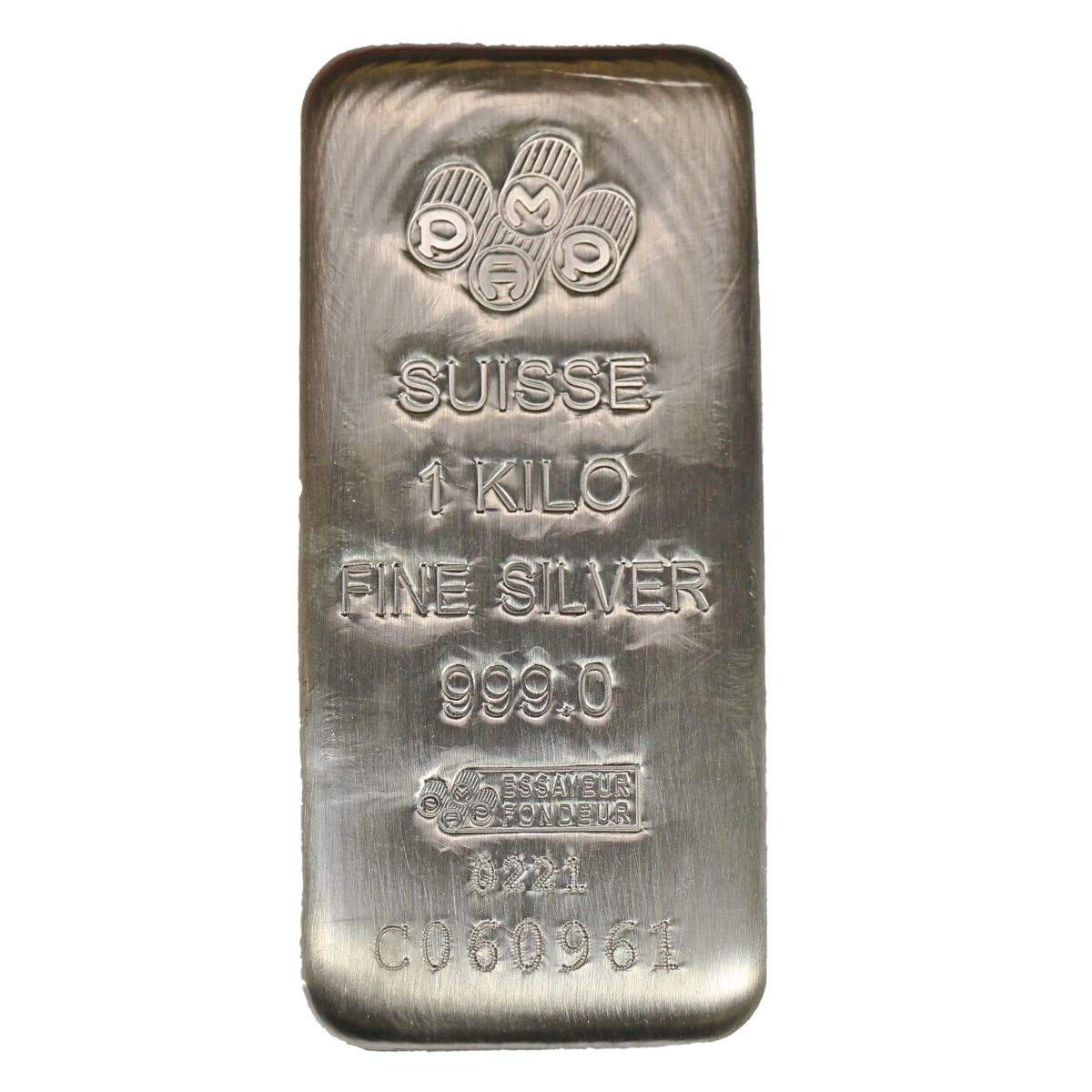 1 Kilo PAMP Suisse Silver Bar (New with Assay)