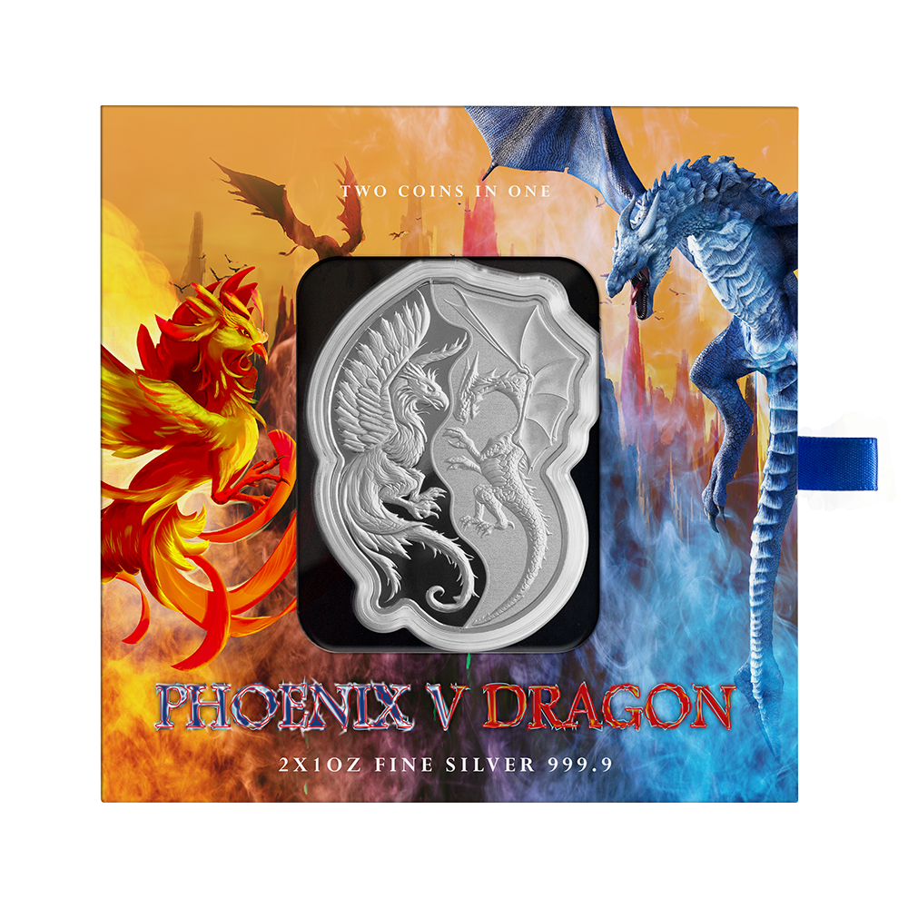 2023 Phoenix V Dragon 2 1oz 9999 Silver Coin Set Solomon Islands