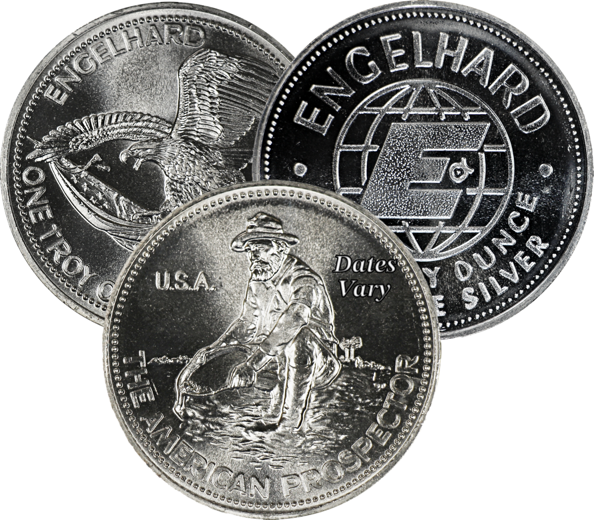1 Ounce Engelhard Silver Prospector Round