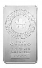 10 Ounce Royal Canadian Mint .9999 Fine Silver Bar