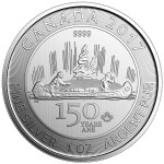 1 Ounce 2017 Silver Canada 150th Anniversary Voyageur