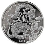 1 Ounce Silver Asahi Dragon Round Lunar Calendar 2024