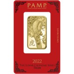 1 Ounce Gold PAMP Lunar 2022 Year of the Tiger Bar