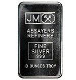 10 Ounce Silver Johnson Matthey (JM) Bar