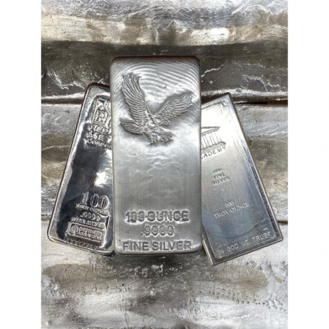 100 Ounce Assorted Silver Bar (Various Mints)