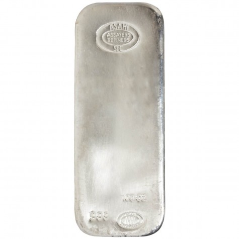 100 Ounce Silver Bar -  Asahi Refining