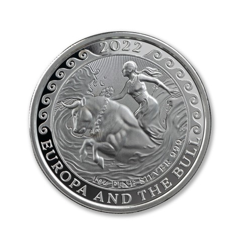 Malta 1.50 Euro 1 Ounce Silver Round Europa and the Bull 2022