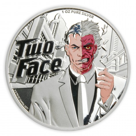 2022 Samoa 1 oz DC Comics Two-Face Supervillain Silver Coin (w/Box & COA)