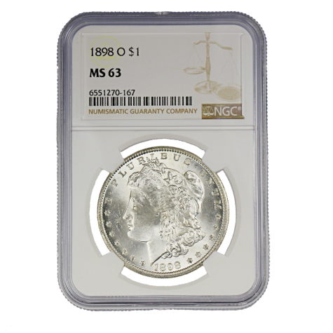1878-1904 MS63 Morgan Dollar (Random Year)