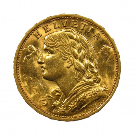 .1867 Ounce Swiss 20 Franc (Random Year)