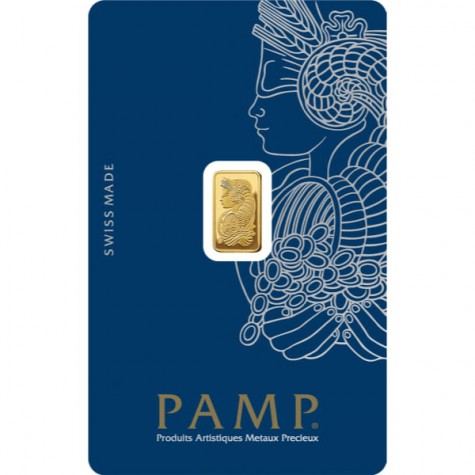 1 Gram Pamp Suisse Fortuna Veriscan Gold Bar (New with Assay)