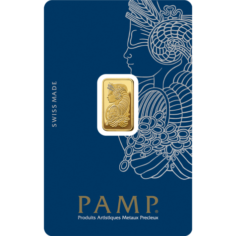 2.5 Gram Pamp Suisse Fortuna Veriscan Gold Bar (New with Assay)