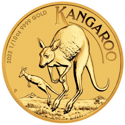 1/10 Ounce Gold Australian Kangaroo 2022