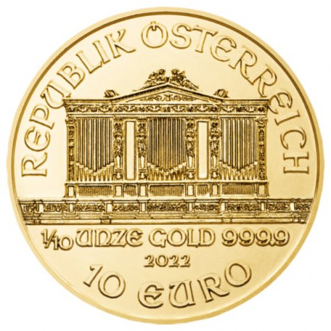 1/10 Ounce Gold Austrian Philharmonic 2022
