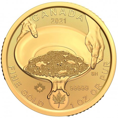 1 Ounce Gold Canadian Klondike Maple Leaf 2021