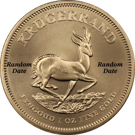 1 Ounce Gold South African Krugerrand (Random Year)