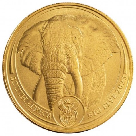 2023 1 Ounce Gold South African Elephant Big 5 Series