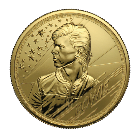 1 Ounce United Kingdom Music Legends David Bowie Gold 2021