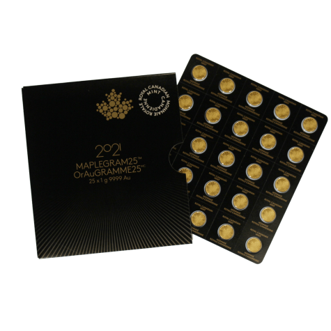 25 Gram Canadian Gold MapleGram Random Year