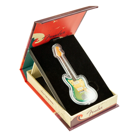 1 Ounce Silver Fender Jazzmaster Guitar Solomon Islands $2 2024
