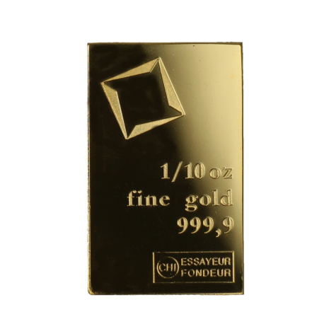 1/10 Ounce Gold Valcambi Suisse Bar