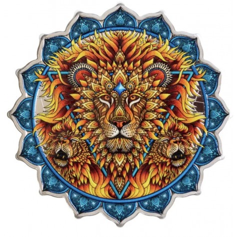 2 Ounce Lion of the 5th Chakra Silver Coin