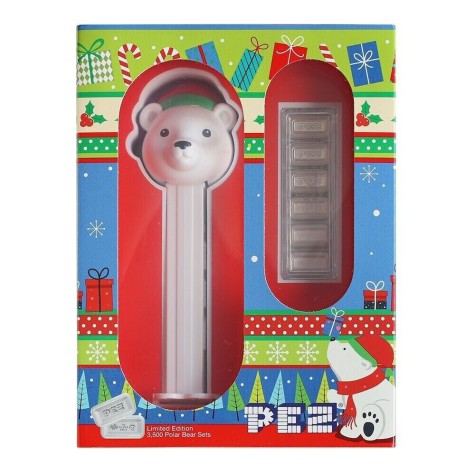6 x 5 Gram PEZ Pure Silver Wafer Polar Bear Gift Set 2024