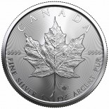 1 Ounce Silver Canadian Maple Leaf 2022