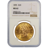 $20 Gold Liberty Double Eagle MS62 NGC or PCGS (Random Dates)